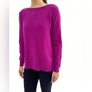 J. Jill Fuschia Knit Neck Sweater